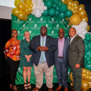 L to R: Lisa Merriweather, Elisabeth Wilson, Clyde Wilson Jr., Clyde Wilson Sr., Dean Malcolm Butler